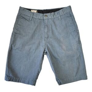 Volcom Chino Shorts Mens 28 Blue Casual Skater Surf Outdoors Punk Everyday Basic